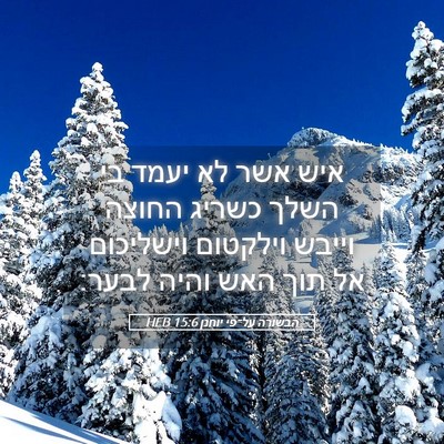 Picture 05 - הבשורה על־פי יוחנן 15:6 HEB - איש אשר לא יעמד בי השלך - Bible Verse Picture