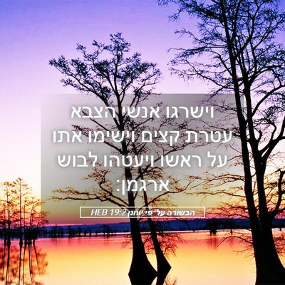 Picture 05 - הבשורה על־פי יוחנן 19:2 HEB - וישרגו אנשי הצבא עטרת קצים - Bible Verse Picture