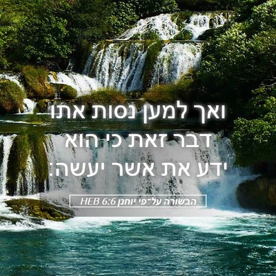 Picture 05 - הבשורה על־פי יוחנן 6:6 HEB - ואך למען נסות אתו דבר זאת - Bible Verse Picture
