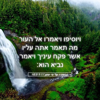 Picture 05 - הבשורה על־פי יוחנן 9:17 HEB - ויוסיפו ויאמרו אל העור מה - Bible Verse Picture