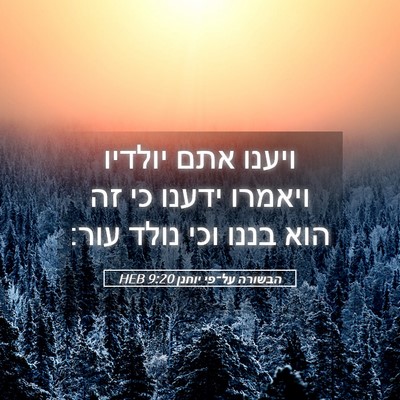 Picture 05 - הבשורה על־פי יוחנן 9:20 HEB - ויענו אתם יולדיו ויאמרו - Bible Verse Picture