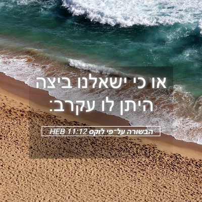 Picture 05 - הבשורה על־פי לוקס 11:12 HEB - או כי ישאלנו ביצה היתן לו - Bible Verse Picture