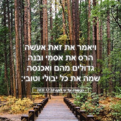 Picture 05 - הבשורה על־פי לוקס 12:18 HEB - ויאמר את זאת אעשה הרס את - Bible Verse Picture