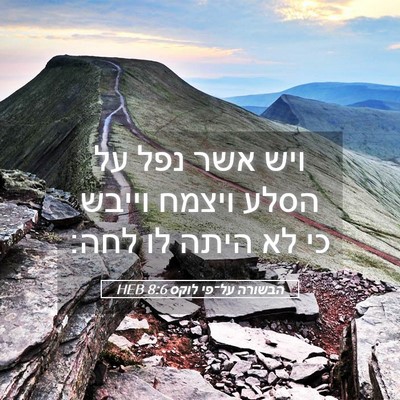 Picture 05 - הבשורה על־פי לוקס 8:6 HEB - ויש אשר נפל על הסלע ויצמח - Bible Verse Picture