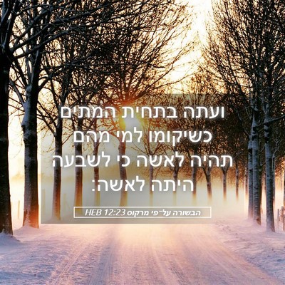 Picture 05 - הבשורה על־פי מרקוס 12:23 HEB - ועתה בתחית המתים כשיקומו - Bible Verse Picture