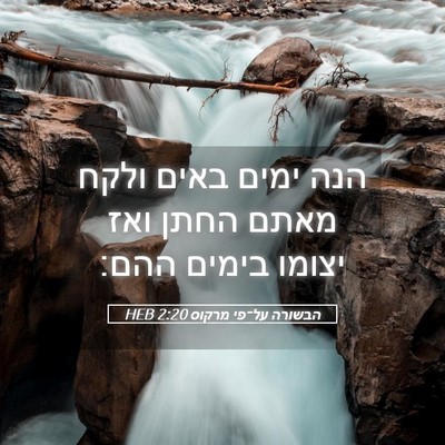Picture 05 - הבשורה על־פי מרקוס 2:20 HEB - הנה ימים באים ולקח מאתם - Bible Verse Picture