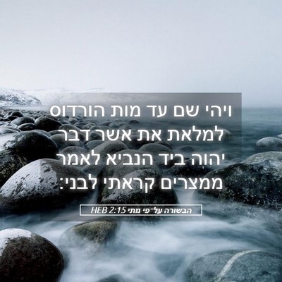 Picture 05 - הבשורה על־פי מתי 2:15 HEB - ויהי שם עד מות הורדוס למלאת - Bible Verse Picture