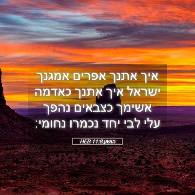 Picture 05 - הושע 11:8 HEB - איך אתנך אפרים אמגנך ישראל - Bible Verse Picture