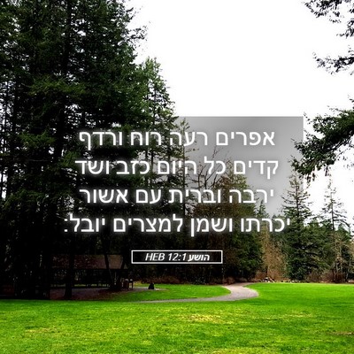 Picture 05 - הושע 12:1 HEB - אפרים רעה רוח ורדף קדים כל - Bible Verse Picture
