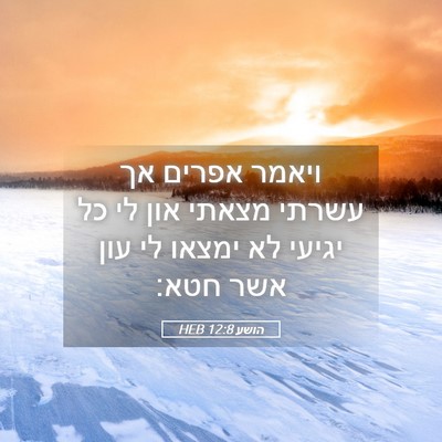 Picture 05 - הושע 12:8 HEB - ויאמר אפרים אך עשרתי מצאתי - Bible Verse Picture