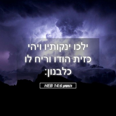 Picture 05 - הושע 14:6 HEB - ילכו ינקותיו ויהי כזית - Bible Verse Picture