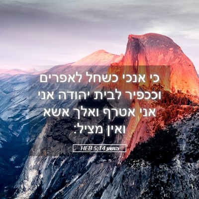 Picture 05 - הושע 5:14 HEB - כי אנכי כשחל לאפרים וככפיר - Bible Verse Picture