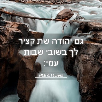 Picture 05 - הושע 6:11 HEB - גם יהודה שת קציר לך בשובי - Bible Verse Picture