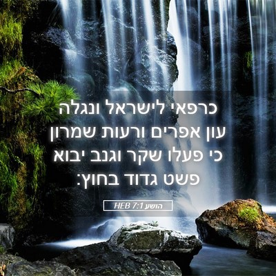Picture 05 - הושע 7:1 HEB - כרפאי לישראל ונגלה עון - Bible Verse Picture