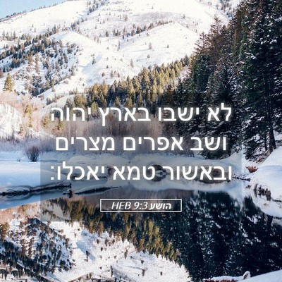 Picture 05 - הושע 9:3 HEB - לא ישבו בארץ יהוה ושב אפרים - Bible Verse Picture