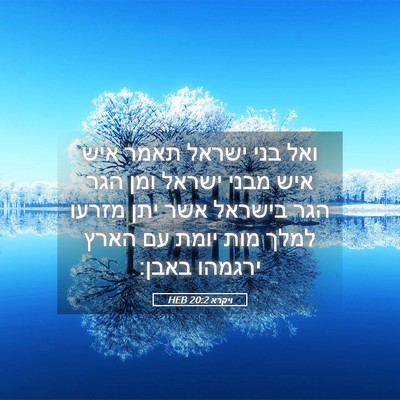 Picture 05 - ויקרא 20:2 HEB - ואל בני ישראל תאמר איש איש - Bible Verse Picture