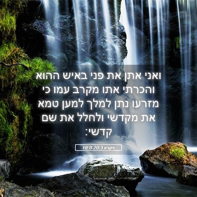 Picture 05 - ויקרא 20:3 HEB - ואני אתן את פני באיש ההוא - Bible Verse Picture