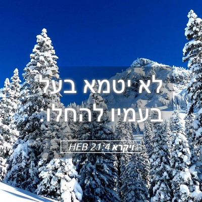 Picture 05 - ויקרא 21:4 HEB - לא יטמא בעל בעמיו - Bible Verse Picture