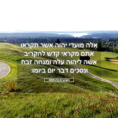 Picture 05 - ויקרא 23:37 HEB - אלה מועדי יהוה אשר תקראו - Bible Verse Picture