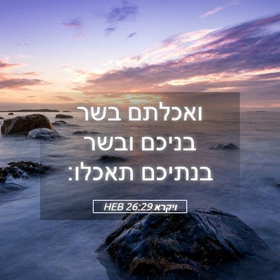 Picture 05 - ויקרא 26:29 HEB - ואכלתם בשר בניכם ובשר - Bible Verse Picture