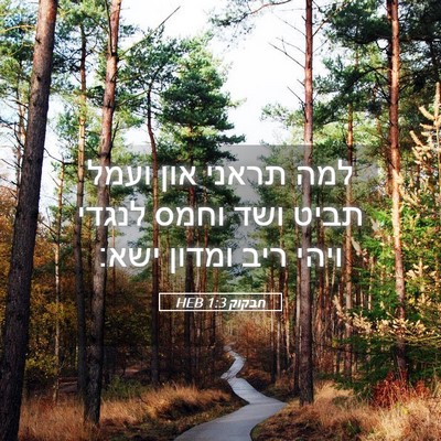 Picture 05 - חבקוק 1:3 HEB - למה תראני און ועמל תביט ושד - Bible Verse Picture