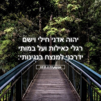 Picture 05 - חבקוק 3:19 HEB - יהוה אדני חילי וישם רגלי - Bible Verse Picture