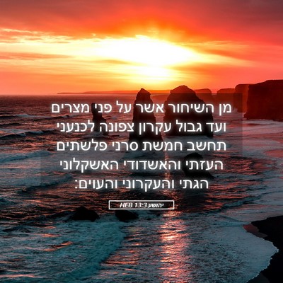 Picture 05 - יהושע 13:3 HEB - מן השיחור אשר על פני מצרים - Bible Verse Picture