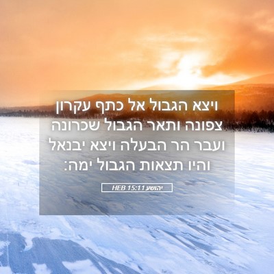 Picture 05 - יהושע 15:11 HEB - ויצא הגבול אל כתף עקרון - Bible Verse Picture