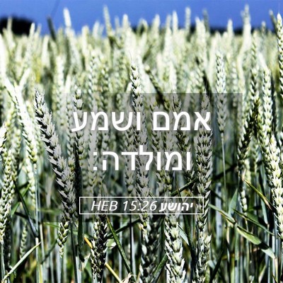 Picture 05 - יהושע 15:26 HEB - אמם ושמע - Bible Verse Picture