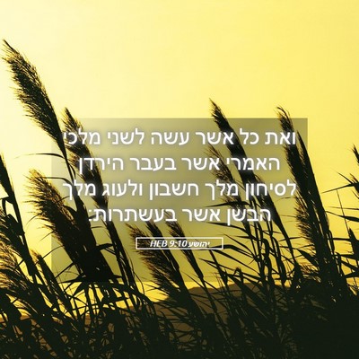 Picture 05 - יהושע 9:10 HEB - ואת כל אשר עשה לשני מלכי - Bible Verse Picture