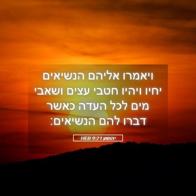 Picture 05 - יהושע 9:21 HEB - ויאמרו אליהם הנשיאים יחיו - Bible Verse Picture