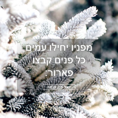 Picture 05 - יואל 2:6 HEB - מפניו יחילו עמים כל פנים - Bible Verse Picture