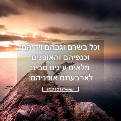 Picture 05 - יחזקאל 10:12 HEB - וכל בשרם וגבהם וידיהם - Bible Verse Picture