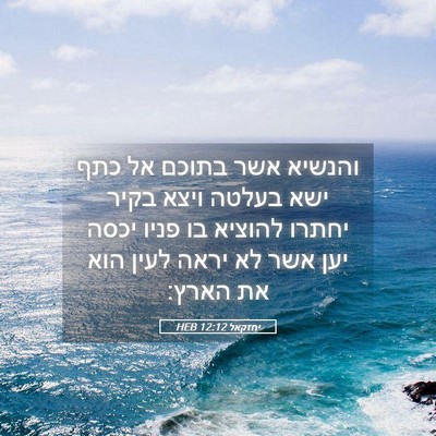 Picture 05 - יחזקאל 12:12 HEB - והנשיא אשר בתוכם אל כתף ישא - Bible Verse Picture