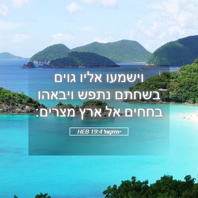 Picture 05 - יחזקאל 19:4 HEB - וישמעו אליו גוים בשחתם - Bible Verse Picture