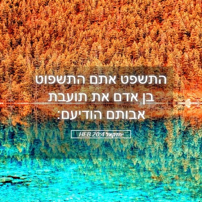 Picture 05 - יחזקאל 20:4 HEB - התשפט אתם התשפוט בן אדם את - Bible Verse Picture