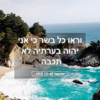 Picture 05 - יחזקאל 20:48 HEB - וראו כל בשר כי אני יהוה - Bible Verse Picture