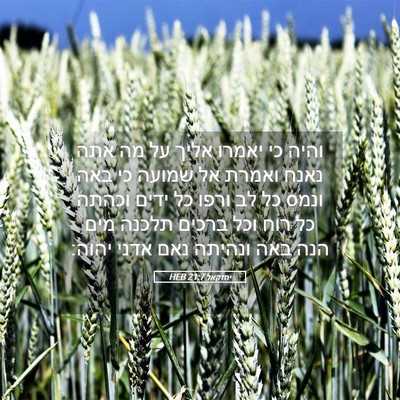Picture 05 - יחזקאל 21:7 HEB - והיה כי יאמרו אליך על מה - Bible Verse Picture