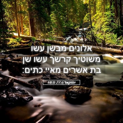 Picture 05 - יחזקאל 27:6 HEB - אלונים מבשן עשו משוטיך - Bible Verse Picture
