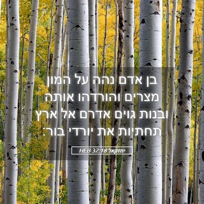 Picture 05 - יחזקאל 32:18 HEB - בן אדם נהה על המון מצרים - Bible Verse Picture