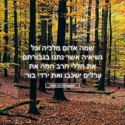 Picture 05 - יחזקאל 32:29 HEB - שמה אדום מלכיה וכל נשיאיה - Bible Verse Picture