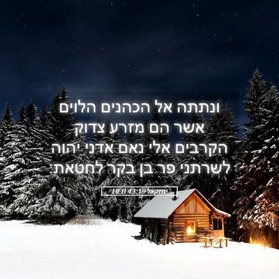 Picture 05 - יחזקאל 43:19 HEB - ונתתה אל הכהנים הלוים אשר - Bible Verse Picture