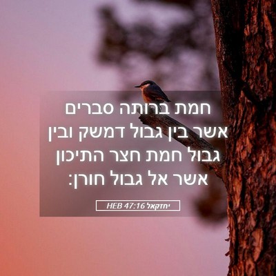 Picture 05 - יחזקאל 47:16 HEB - חמת ברותה סברים אשר בין - Bible Verse Picture