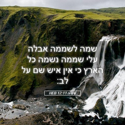 Picture 05 - ירמיה 12:11 HEB - שמה לשממה אבלה עלי שממה - Bible Verse Picture