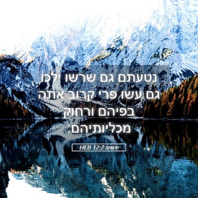 Picture 05 - ירמיה 12:2 HEB - נטעתם גם שרשו ילכו גם עשו - Bible Verse Picture
