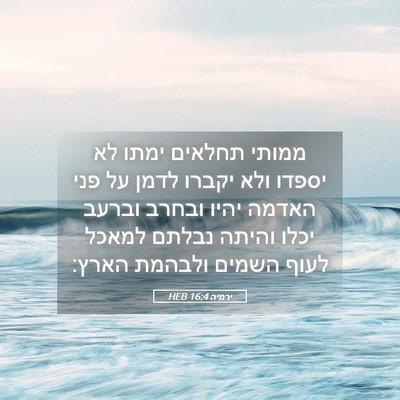 Picture 05 - ירמיה 16:4 HEB - ממותי תחלאים ימתו לא יספדו - Bible Verse Picture