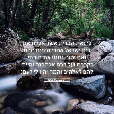 Picture 05 - ירמיה 31:33 HEB - כי זאת הברית אשר אכרת את - Bible Verse Picture