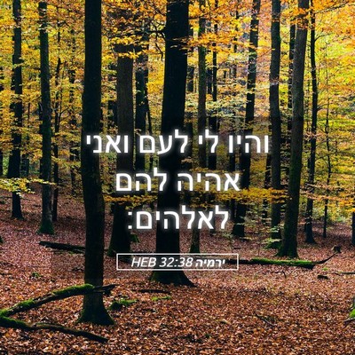 Picture 05 - ירמיה 32:38 HEB - והיו לי לעם ואני אהיה להם - Bible Verse Picture
