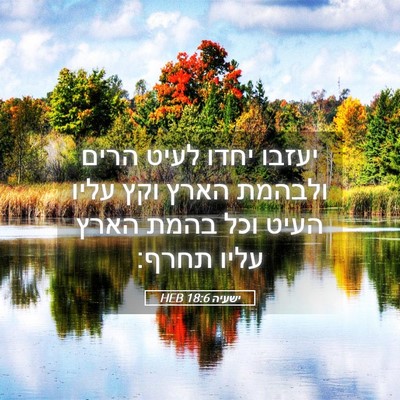 Picture 05 - ישעיה 18:6 HEB - יעזבו יחדו לעיט הרים - Bible Verse Picture