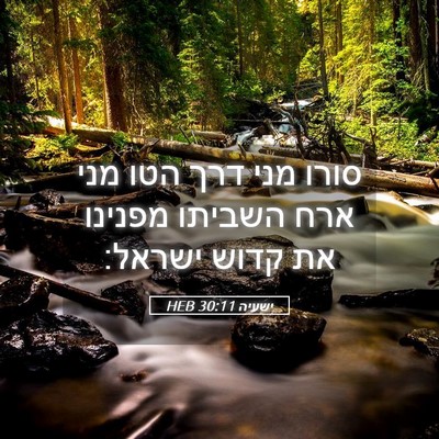 Picture 05 - ישעיה 30:11 HEB - סורו מני דרך הטו מני ארח - Bible Verse Picture
